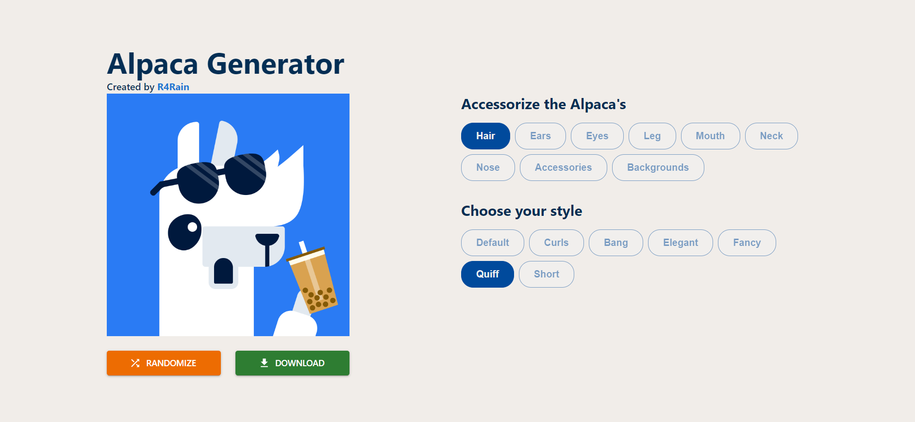 Alpaca Generator